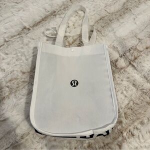 Small Luluemon Shopping Tote in Black/White